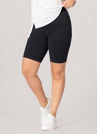 Нові чорні велосипедні шорти classic shapermint essentials fresh control mid-waist shaper, коригуючі шорти для фігури plus size, розмір 4xl🔥