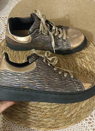 Кеды золотистые Tommy hilfiger