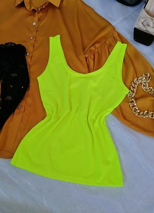 Яркая неоновая кислотная майка трикотаж вискоза