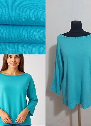 Свитер из мериношерсти со знаком качества со стразами,(камнями) basler