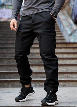 Міські карго штани софтшел he black
