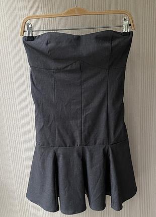 Новое открытое платье сарафан корсет  без бретелек h&m