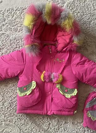 Зимова дитяча куртка для дівчинки 92-98
