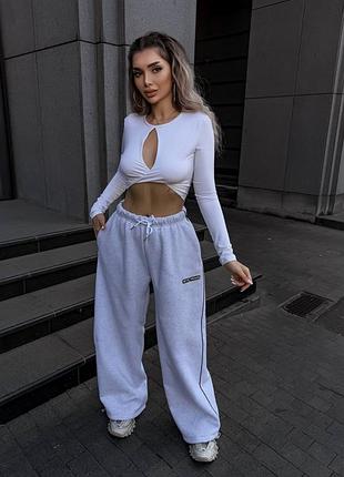 Спортивные теплые штаны на флисе