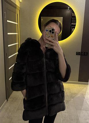 Шуба шиншиловий кролик rex