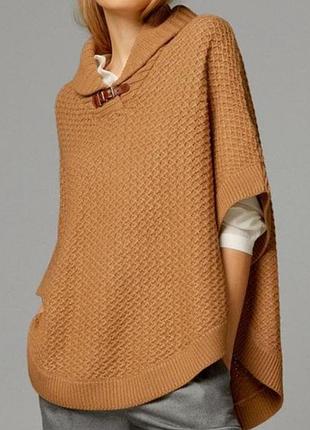 Женское пончо massimo dutti из шерсти, кашемира, вискозы, ангоры