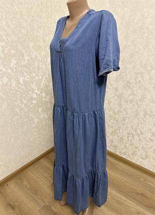 Нова джинсова ярусна сукня