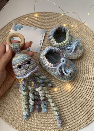 Подарунковий набір пінетки гризунець брязкальце