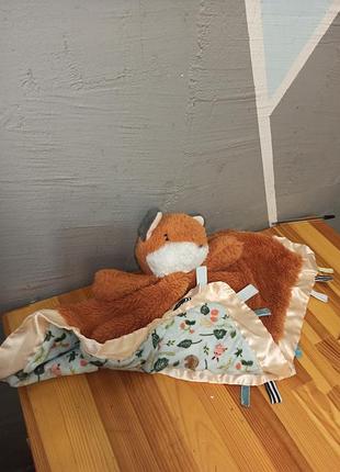 Комфортер manhattan toy fox lovey security з атласною обробкою, сенсорні мітки