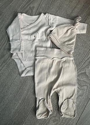 Комплект боді повзунки шапочка