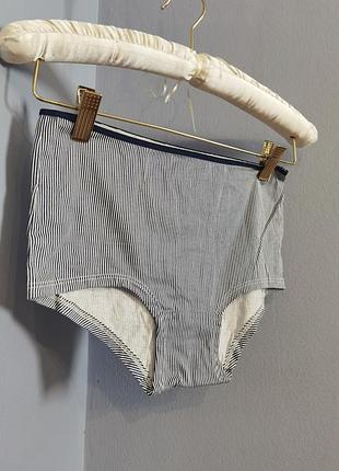 Трикотажные высокие натуральные трусики слипы размера xs