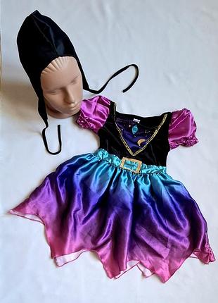 Маленькая ведьмочка halloween карнавальное платье с шапочкой ведьма хэллоуин на 2-3 года