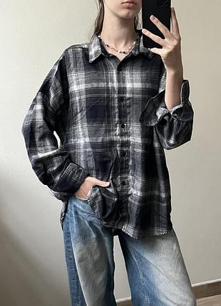 Жіноча тепла сорочка в клітинку осінь зима primark m/l