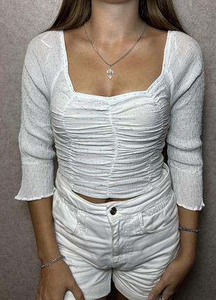 Легка біла кофтинка “zara”