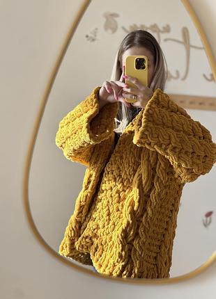 Оверсайз кардиган вʼязаний на осінь