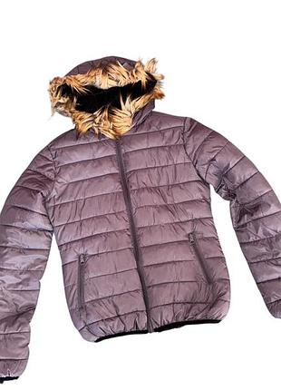 Р. 42–44 / xs–s женская серая демисезонная куртка (можно на девочку подростка)