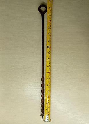 Обмен, сверло ручное для обработки древесины бур царизм кованный бурав-сверло по дереву столярный-плотницкий инструмент