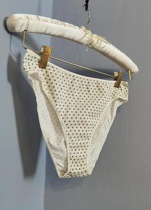 Трикотажные, натуральные высокие трусики размера m