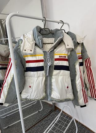 Пуховик комбінований