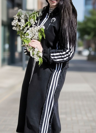 Джинсовый длинный плащ-кардиган