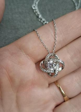 Женская серебряная цепочка с кулоном 925 проба