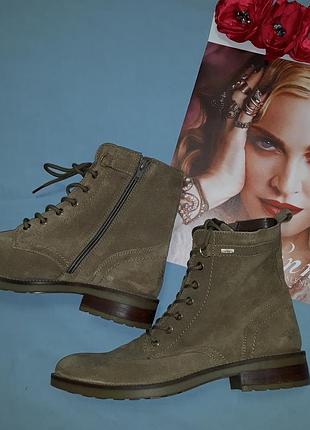 Шикарные  ботинки деми размер 41 27 см замша кожа s oliver новые
