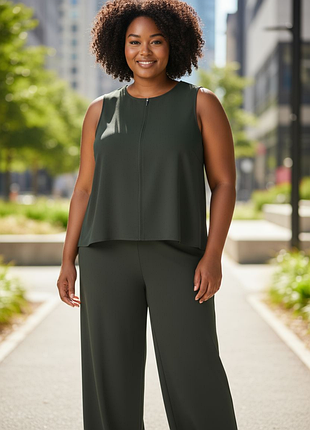 Женский летний костюм хаки,женский летний комплект с брюками