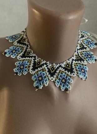 Етно українське намисто силянка чокер буси кольє під вишиванку украшение гердан подарок