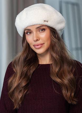 Берет из эко меха альпака, берет альпака, берет из эко-меха, берет зимний, берет теплый,берет на флисе