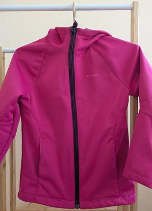 Спортивная куртка на флисе на девочку, рост 115-124