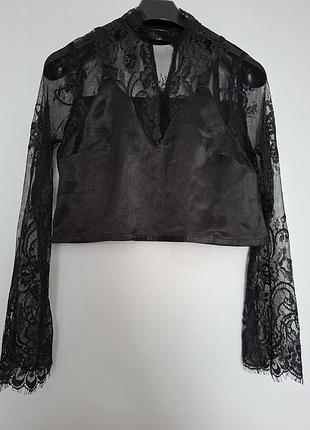 Кружевной топ блуза