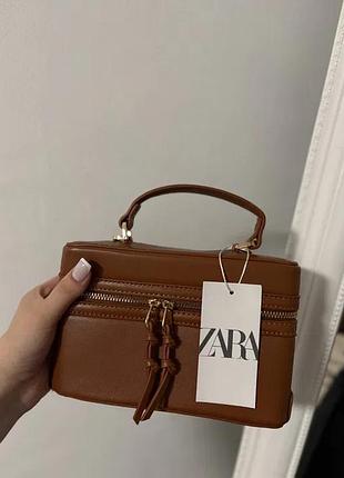 Коричнева сумка zara