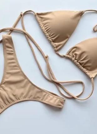 Купальник бежевий зі стрингами