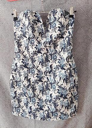 Платье-мини женское сине-голубого цвета