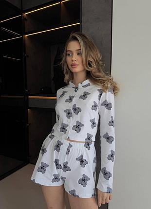 Піжама жіноча з принтом шорти