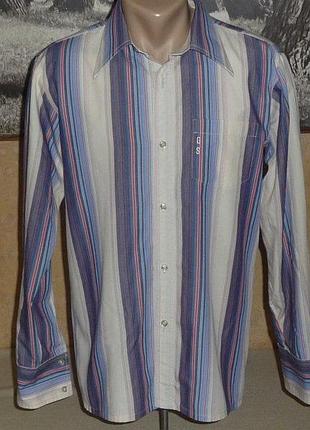 Интересная редкая рубашка в полоску "g-star raw" р-l оригинал!