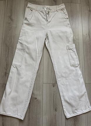 Світло - бежеві  джинси карго g&m