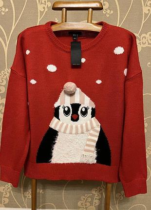 Очень красивый и стильный новогодний свитер 23.