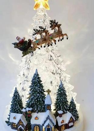 Новорічний ліхтар-нічник led / різдвяний світильник новорічний нічник wdl-24080a yu227