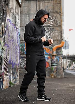 Мужской флисовый костюм nike black