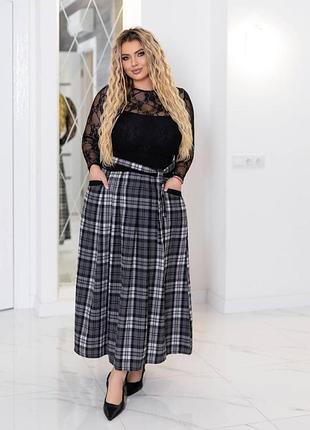 Юбка в клетку на осень-зиму