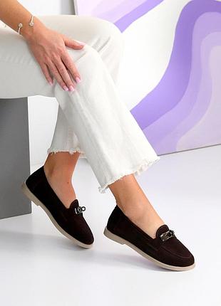 Sale элегантные замшевые женские коричневые лоферы осенние туфли натуральная замша весна осень