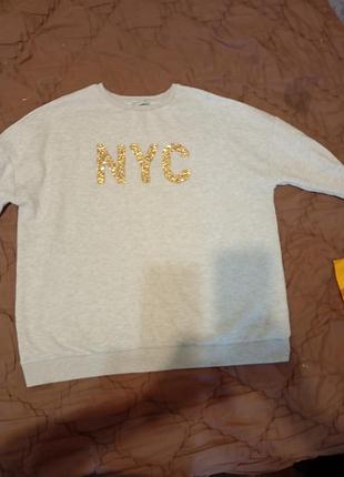 Утепленный оверсайз свитшот