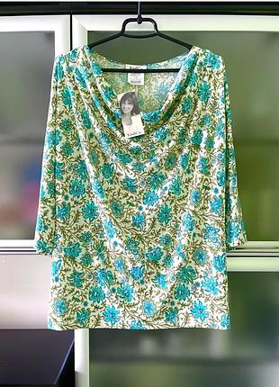 Kim&co нова блузка жіноча в квіточку