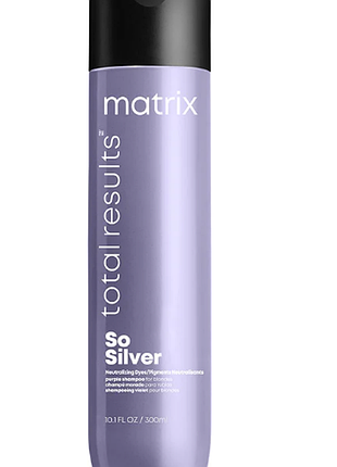Шампунь против желтизны волос so silver color obsessed matrix, 300 мл