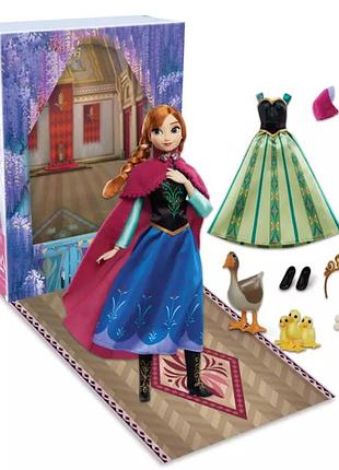 Лялька анна з додатковою сукнею та аксесуарами anna disney story doll – frozen