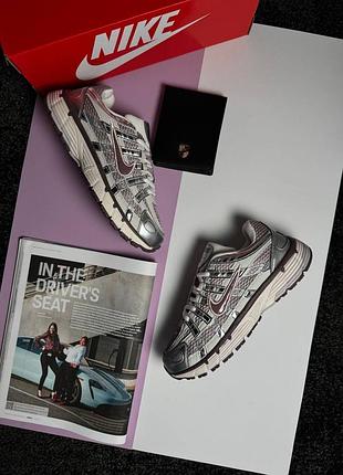 🌺женские кроссовки nike p-6000 w silver maroon