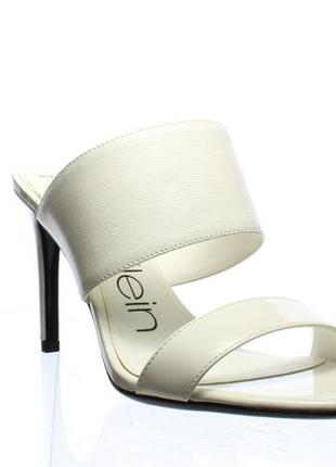 Calvin klein rema white patent sandals босоножки белые кожаные вечерние 38.5 39р.