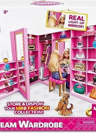 Шкаф мебель аксессуары для кукол мини бренди модний гардероб мечты mini fashion dream wardrobe zuru.