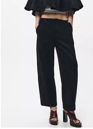 Штани зі штучної замші zara